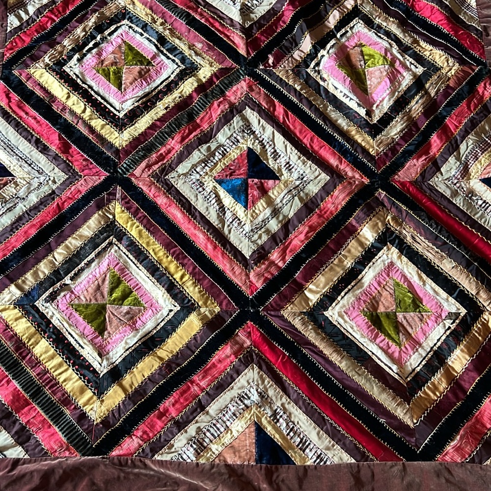 Elegant Multicolor Patchwork Quilt handmade